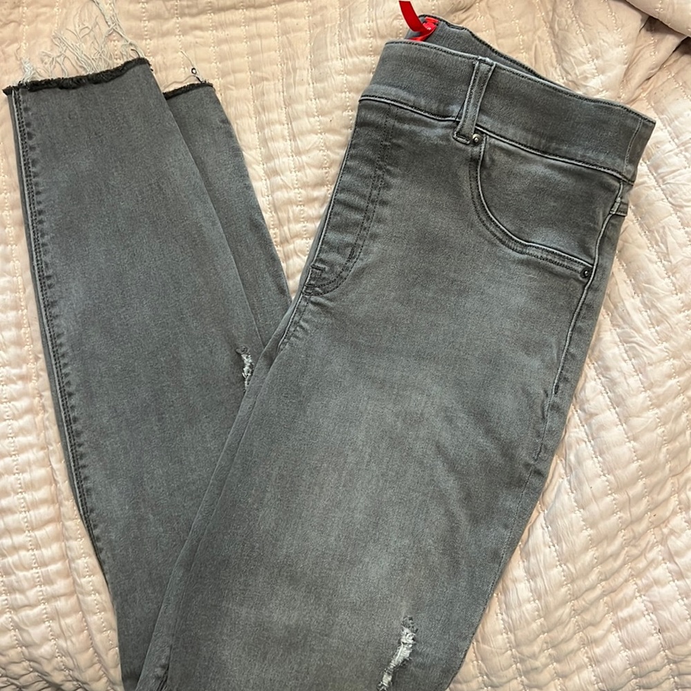 Spanx large gray skinny Jean